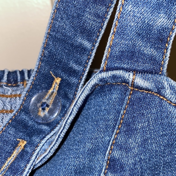 Forever 21 Small Denim Bodycon Mini Dress Ruffled Hem - Picture 8 of 13